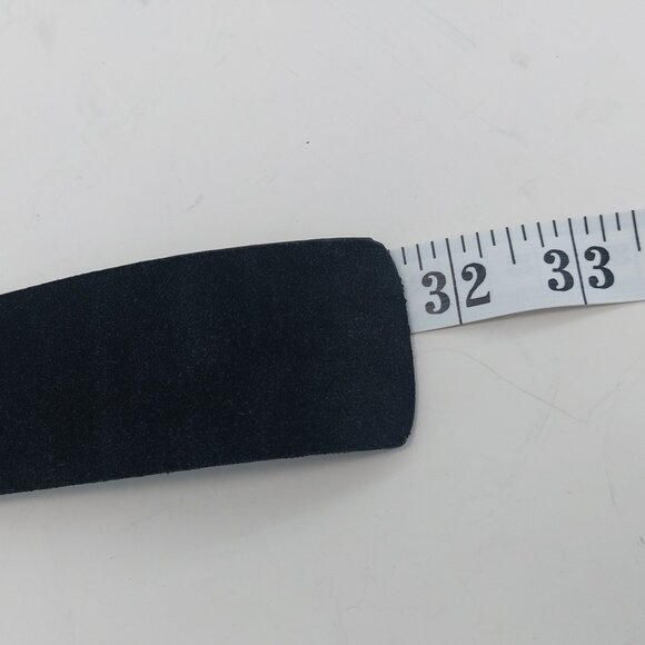 Halston Heritage Wide Black Leather/Suede Belt - Picture 11 of 12